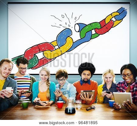 Chain Broken Stress Pressure Freedom Concept