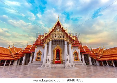 The Marble Temple Wat Benchamabopit Dusitvanaram in Bangkok Thailand