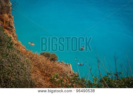 Scenic And Unique Beach Porto Kaziki At Levkada Island, Greece