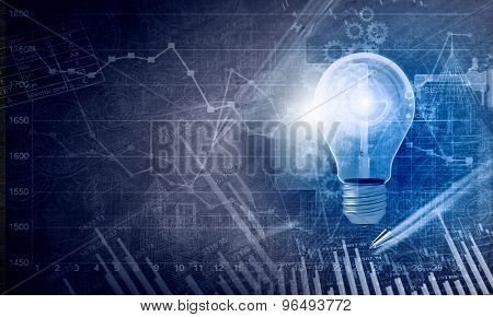 Abstarct theme of business success idea and planning