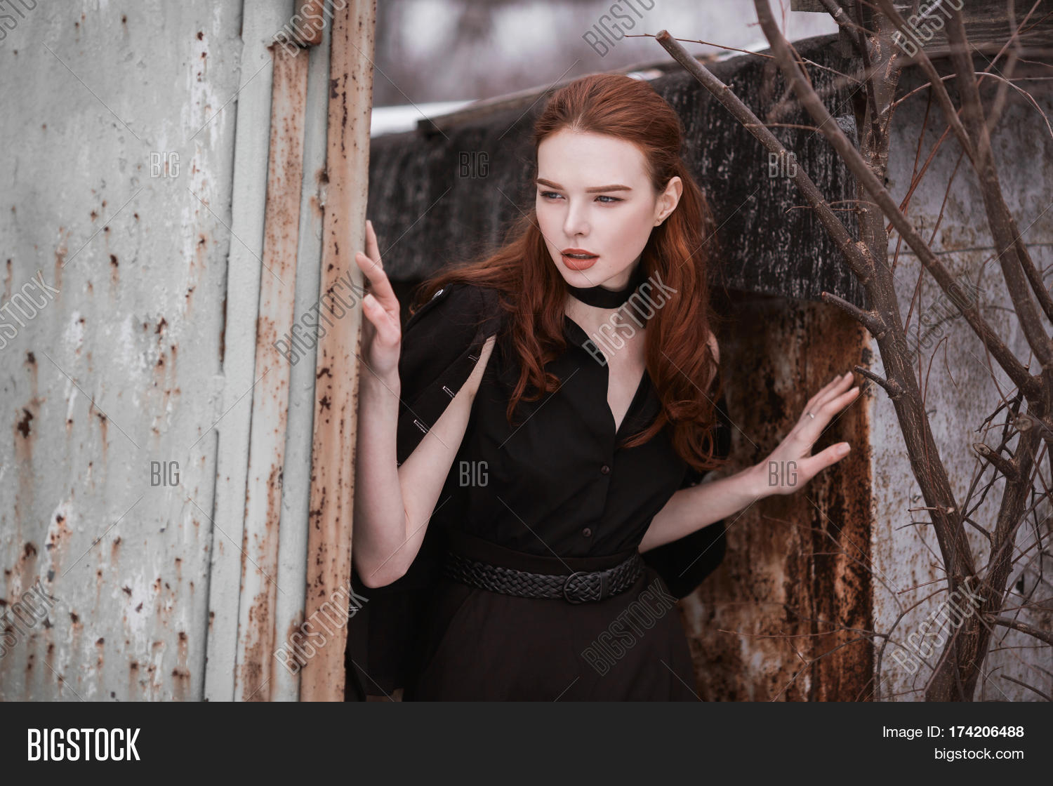 Striking Gothic Girl Image Photo Free Trial Bigstock