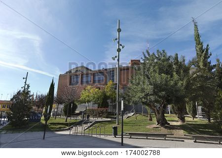 View Of A Garden In The Square Of The Town Hall Of San Vicente Del Raspeig