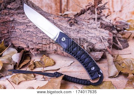 Tourist Knife. A Knife With A Fixed Blade.