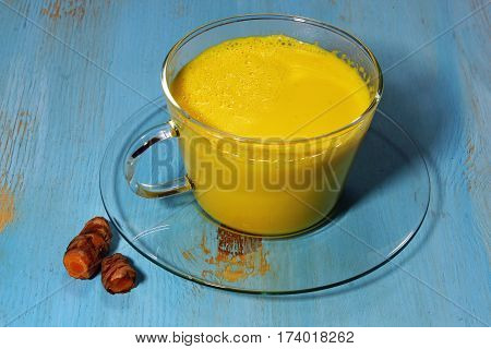 Turmeric milk or latte or golden milk