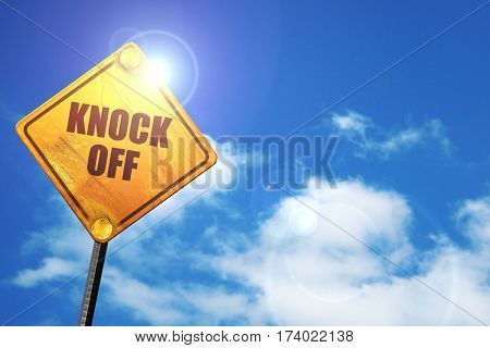 knock off, 3D rendering, traffic sign