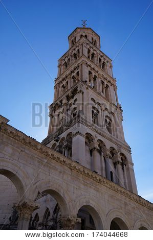 The tower Sveti Duje of Split cathedral, Croatia