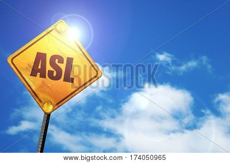 ASL, 3D rendering, traffic sign