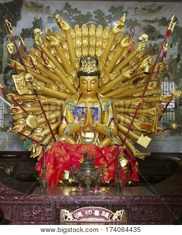 Maha Cundi Bodhisattva Asian sculpture monastery buddhist