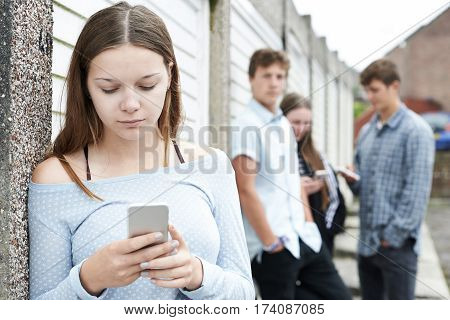 Teenage Girl Victim Of Bullying By Text Messaging