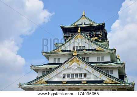 Shachi-gawara Statue At Atop Osaka Castle