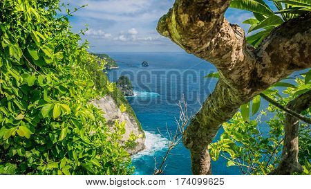 Paluang Cliff on Nusa Penida Island, Bali - Indonesia