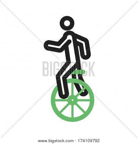 Unicycle, circus, monocycle icon vector image. Can also be used for city lifestyle. Suitable for web apps, mobile apps and print media.