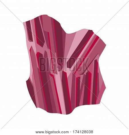 Semi precious gemstone jewel natural precious vector stone and mineral colorful shiny jewelry material agate geology crystal isolated illustration. Granite chalcedony beauty amethyst.