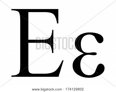 vector image of the greek letter epsilon