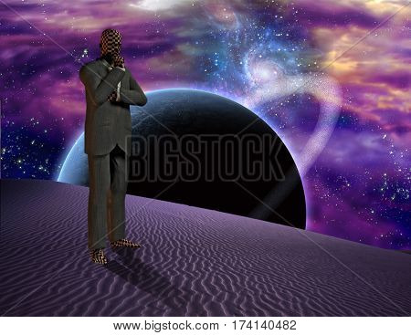 Alien Worlds   3D Render  Some elements provided courtesy of NASA
