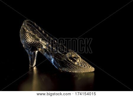 fairy tale sparkling crystal Slipper cinderella princess midnight black