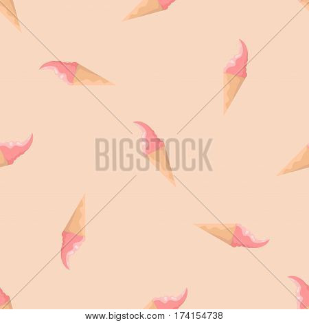 Ice cream vector abstract pattern blue background