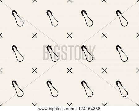 Seamless pattern with pins vector tailoring background