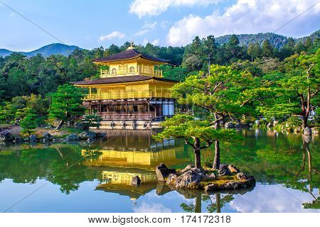 Kinkaku-ji the Golden Pavilion a Zen Buddhist temple in Kyoto Japan