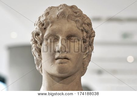 Portrait statue of the Alexander the great.