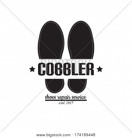 Vector Image Of Logo Of Shoe Repair Services. Concept For Workshop Repair