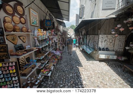 Sarajevo, Bosnia and Herzegovina, circa july 2016: Old town of Sarajevo in summer season