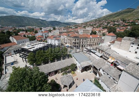 Sarajevo, Bosnia and Herzegovina, circa july 2016: Old town of Sarajevo in summer season
