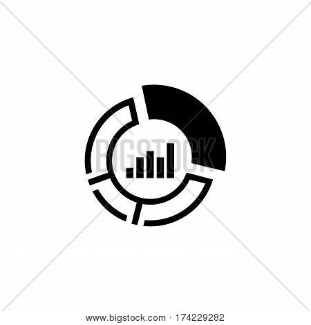 Market Share Icon. Business Concept. Flat Design. Isolated Illustration.