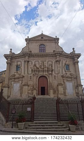 The Church of the Souls of Purgatory, one of the Baroque edifices built after the 1693 earthquake.