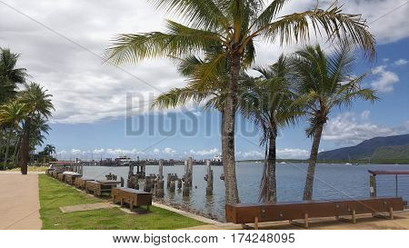 view of Cairns pier popular tourism area