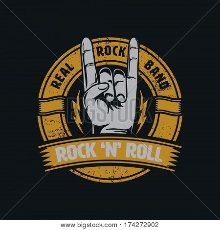 rock and roll graphic for t-shirt tee design vector illustration