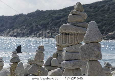 Concept of inner balance made with stones