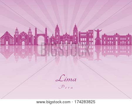 Lima Skyline In Purple Radiant Orchid