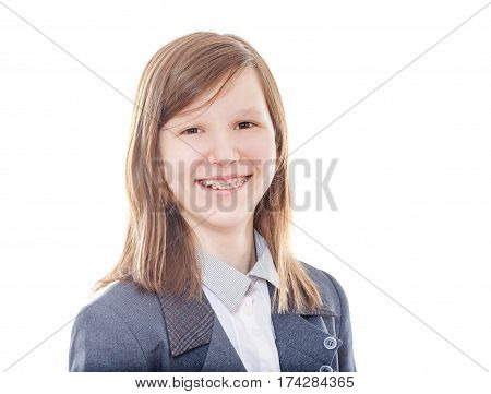 Girl Wearing Braces