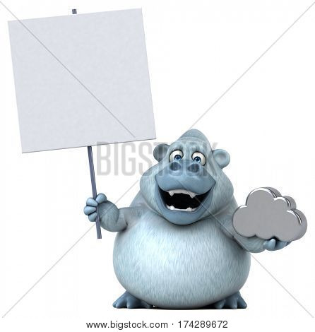 Fun yeti - 3D Illustration