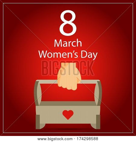 International 8 march women's day with cradle