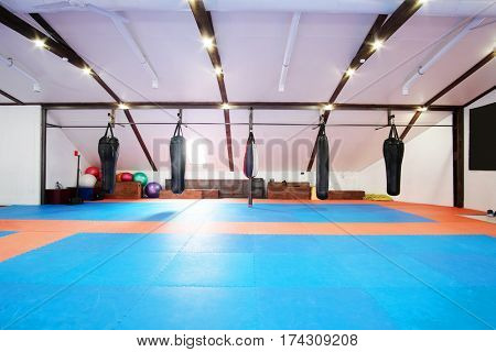 Interior of a boxing hall