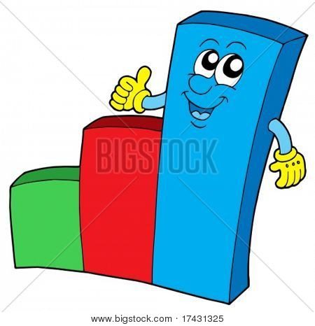 Cute ok graph - vector illustration.