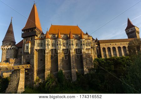 Corvinesti castle,amazing medieval castle in the midle of Transylvania , Romania