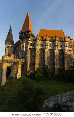 Corvinesti castle,amazing medieval castle in the midle of Transylvania , Romania