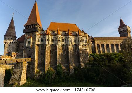 Corvinesti castle,amazing medieval castle in the midle of Transylvania , Romania