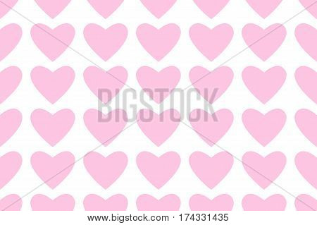 pink seamless hearts pattern ornament background valentine love