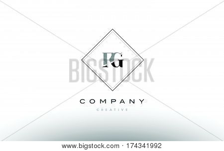 Ff F F  Retro Vintage Black White Alphabet Letter Logo