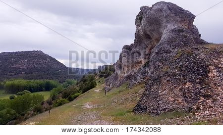 Landscape in the village of Ucero in Soria, Spain