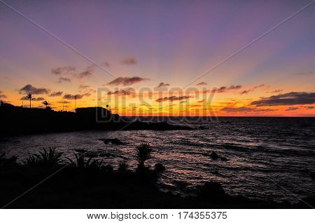 Sunset Over The Ocean