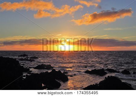 Sunset Over The Ocean