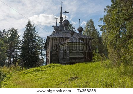 Arkhangelsk oblast, a village Vershinino, church of the Assumption. Kenozero national Park