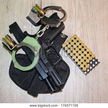 gun and accessories, safety, strength and power