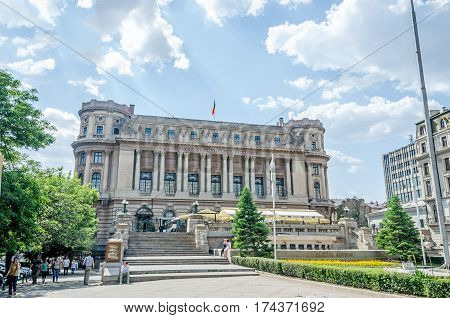 Bucharest, Romania - May 25, 2014: The Building Cercul Militar National.