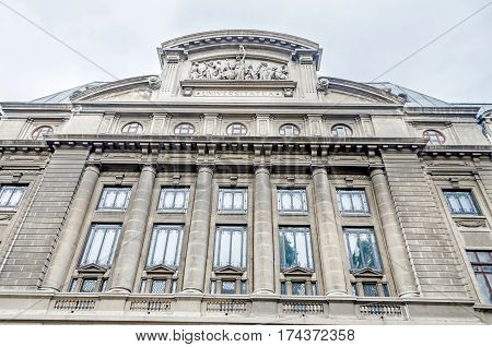 Bucharest, Romania - May 25, 2014: University From Bucharest Founded In 1864 By Alexandru Ioan Cuza.